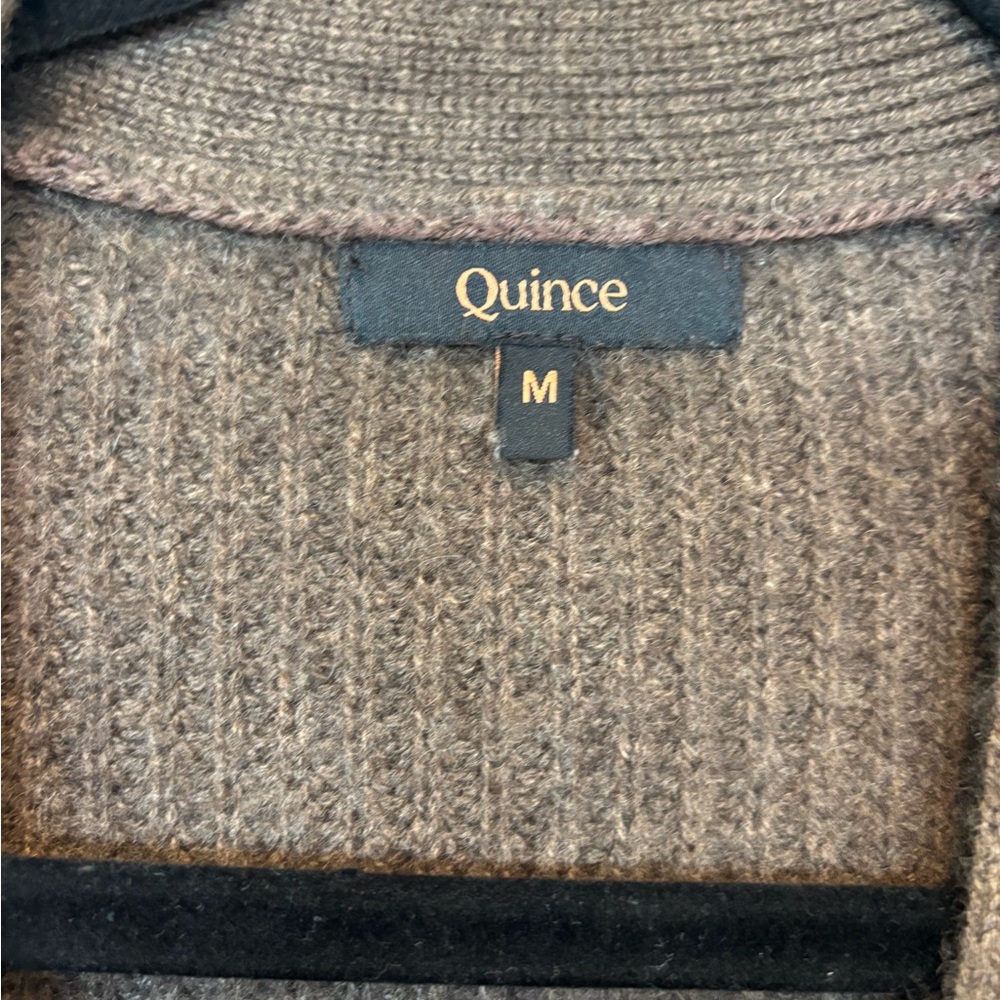 Quince Brown Cashmere Fisherman’s Cardigan Sweater - Picture 3 of 4